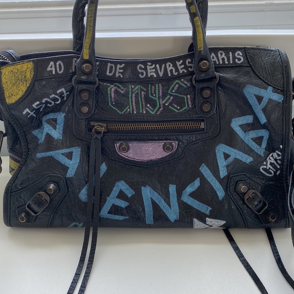 Balenciaga small City Graffiti bag